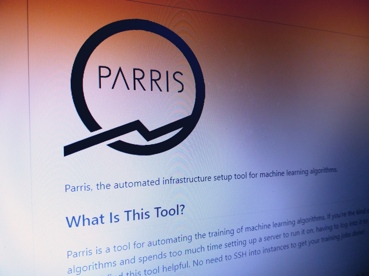 Released Today: Parris, The Automated ML Training Tool.